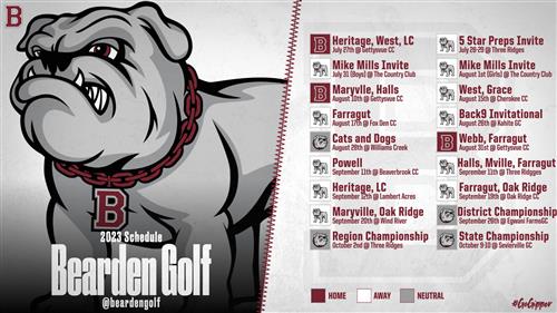 Golf Schedule